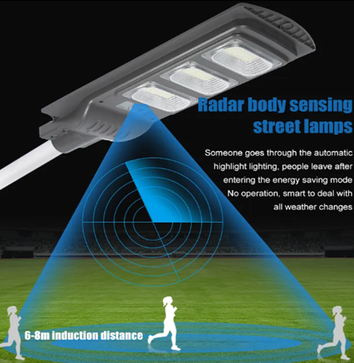 Lámpara Solar LED 200W con Sensor de Movimiento
