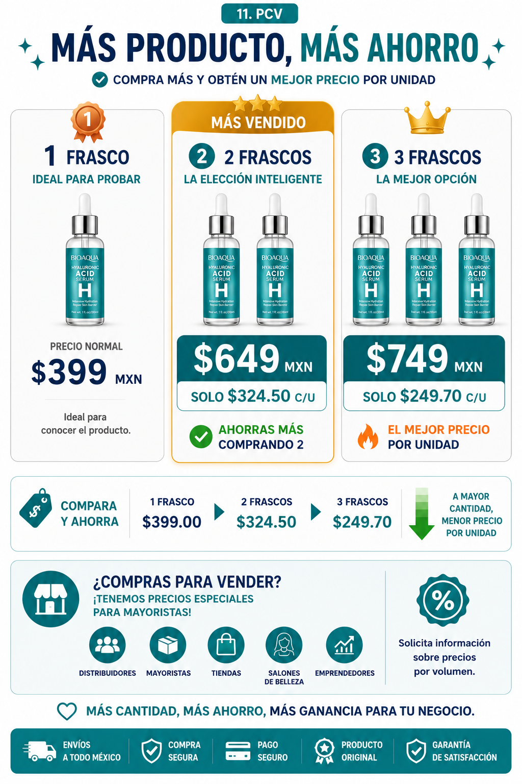 Sérum Facial con Ácido Hialurónico