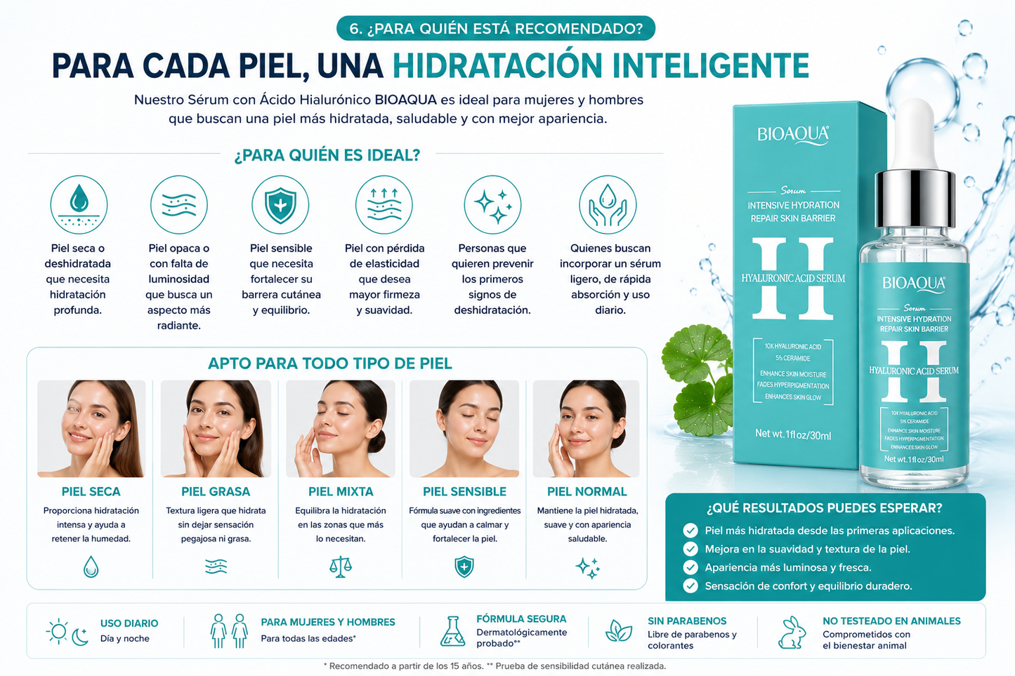 Sérum Facial con Ácido Hialurónico