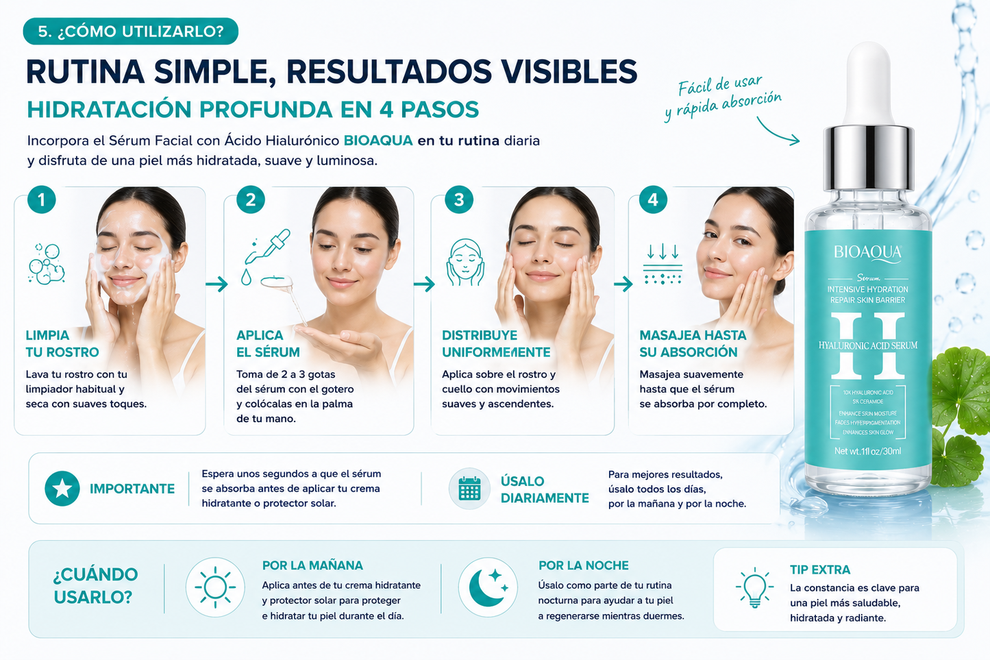 Sérum Facial con Ácido Hialurónico