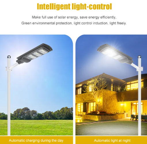 Lámpara Solar LED 200W con Sensor de Movimiento